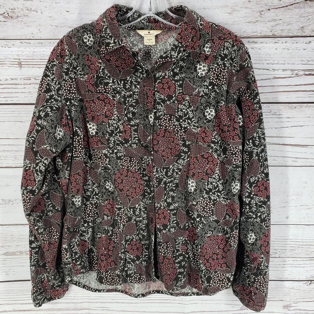 WOOLRICH Multi Print 100%Cotton Button Up Long Sleeve Shirt Size M
